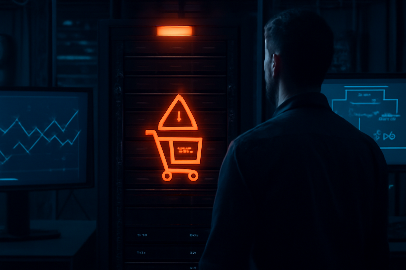 Servidor de e-commerce sendo analisado para identificar erro 500 no Magento 2