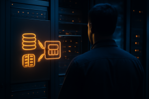 Especialista analisando produto ausente e indexadores em servidores de uma loja Magento