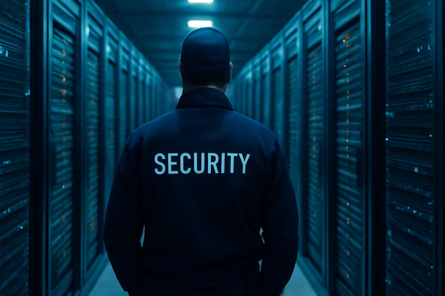 Profissional de segurança analisando servidores após alerta crítico no Magento