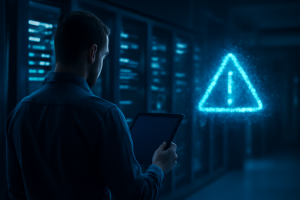 Especialista analisando servidores durante diagnóstico de erro 500 no Magento 2