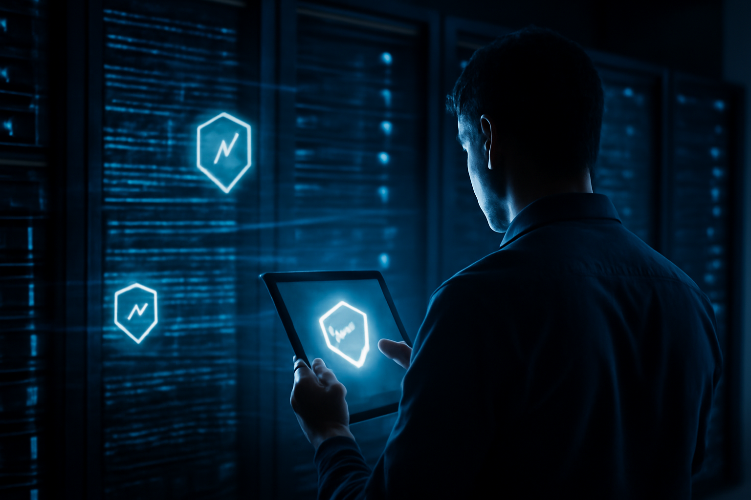 Especialista avaliando a aplicação de um isolated security patch em servidores de e-commerce