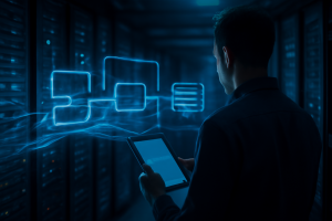 Especialista analisando o tráfego de cache Varnish em uma infraestrutura de servidores Magento